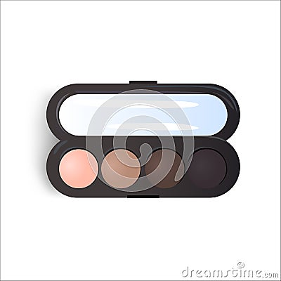 Realistic eyeshadow palette Vector Illustration