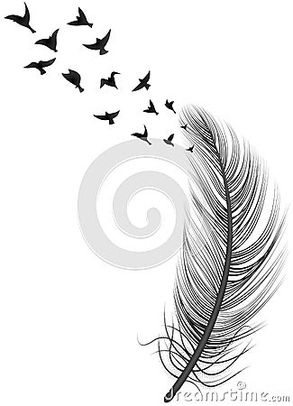 Realistic Feather Bird Illustration Vector Illustration