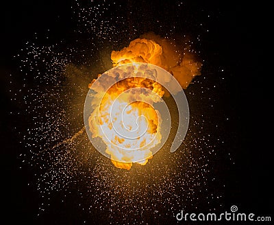 Fireball: explosion, detonation Stock Photo
