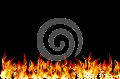 Realistic Fire Vector Stock Photo