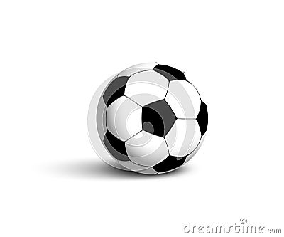 Realistic football ball with shadow. Soccer Ball isolated. Football ball Vector Illustration