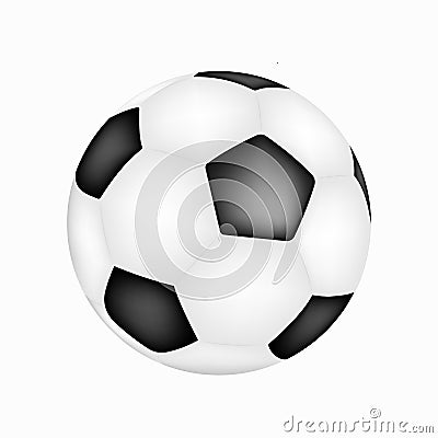 Realistic football illustration. Truthful soccer ball vector icon. Realistic soccer ball. Vector Illustration