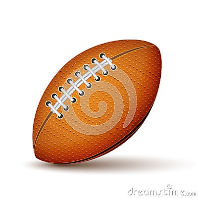 Realistic Football or Rugby Ball Icon Vector Illustration