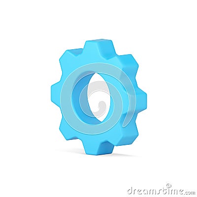 Realistic gear 3d icon. Cogwheel industry and machinery Vector Illustration