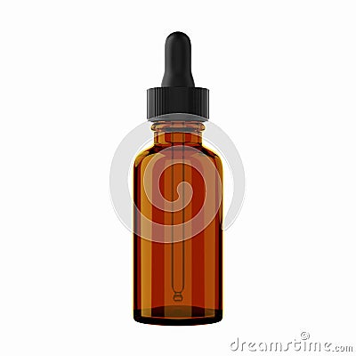 Realistic glass dropper bottle Stock Photo