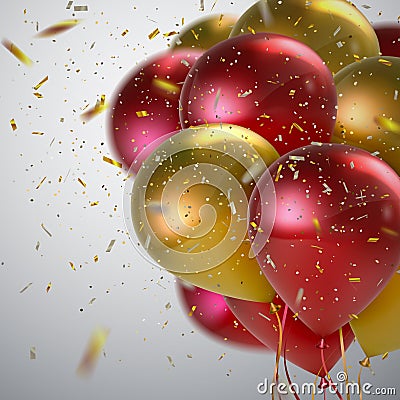 Realistic glossy balloons Vector Illustration