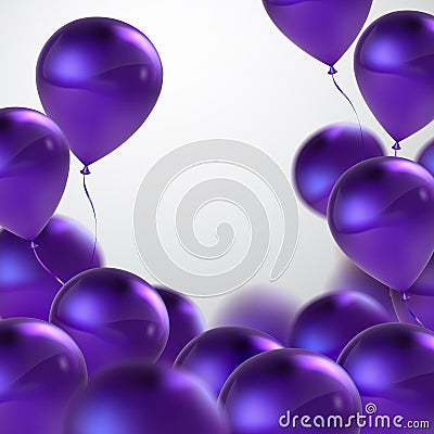 Realistic glossy balloons Vector Illustration