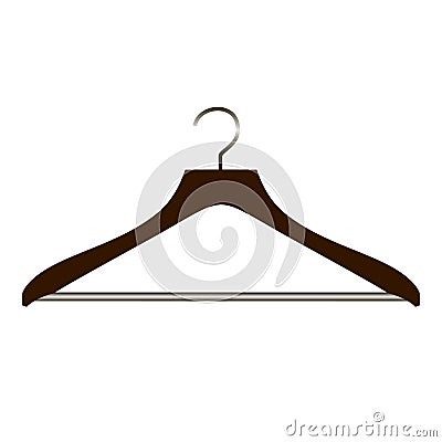 Realistic hanger on white background Stock Photo