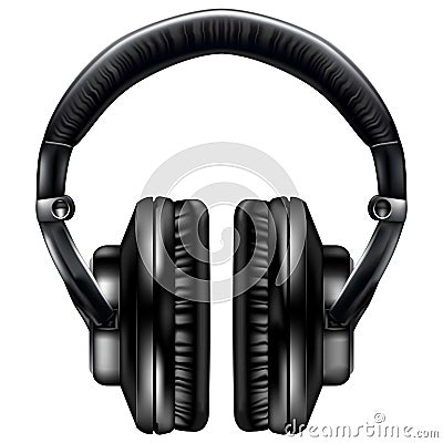 Realistic headphones Stock Photo