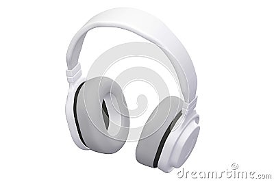 Realistic headphones for listening music and gaming Cartoon Illustration
