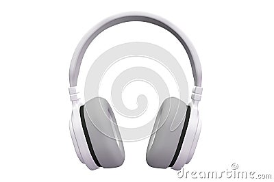 Realistic headphones for listening music and gaming Cartoon Illustration