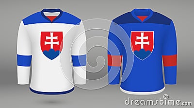 Realistic hockey kit team Cartoon Illustration