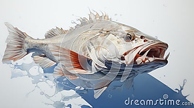 Realistic Hyper-detailed Fish Painting By John Larriva Stock Photo