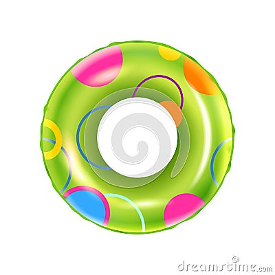 Realistic Inflatable Ring Vector Illustration