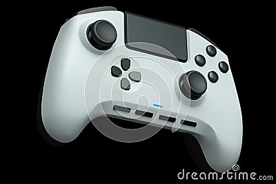 Realistic joystick for video game controller on black background Stock Photo