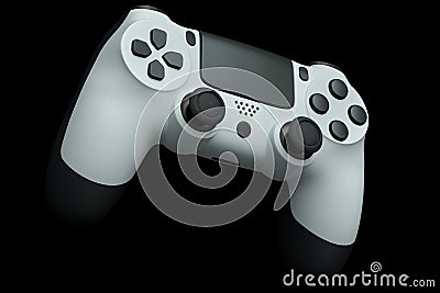 Realistic joystick for video game controller on black background Stock Photo