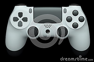 Realistic joystick for video game controller on black background Stock Photo