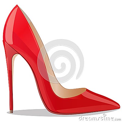 Realistic ladies shoe. Vector Illustration