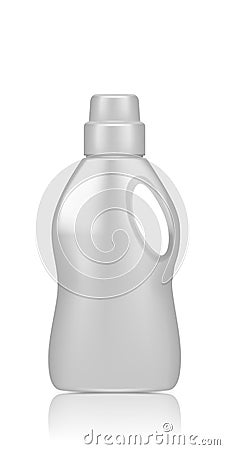 Realistic Laundry Detergent Bottle Mockup isolated on white background Vector Illustration
