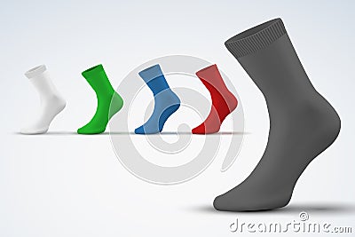 Realistic layout of socks. A simple example Vector Illustration