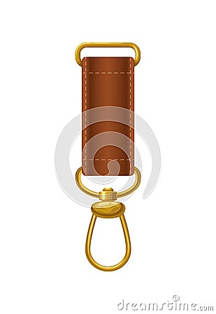 Realistic Leather Strap Vector Illustration