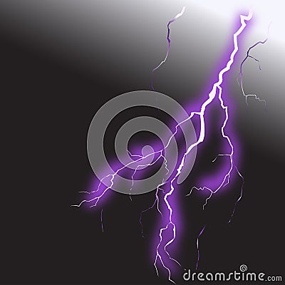 Realistic lightning 2 Vector Illustration