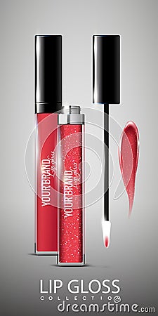 Realistic Lip Glosses Collection Vector Illustration