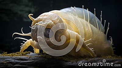 Realistic looking alien lifeform snail creature xenomorph with dramatic lighting Stock Photo