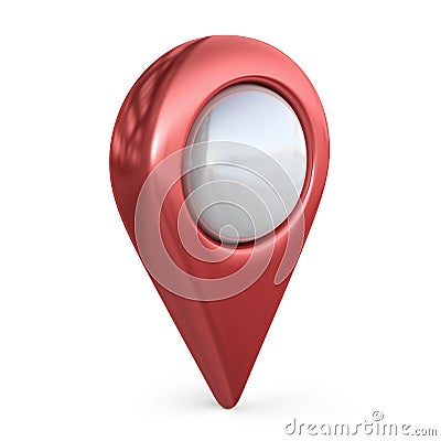 Realistic map pointer. GPS location symbol; 3D icon isolated Stock Photo