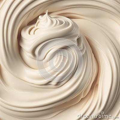 Realistic mayonnaise background. AI render Stock Photo