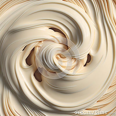 Realistic mayonnaise background. AI render Stock Photo