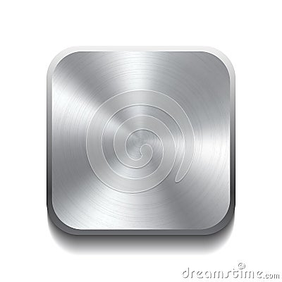 Realistic metal button Vector Illustration