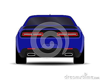 Realistic Muscle car Stock Photo