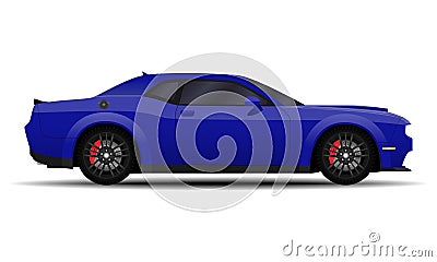 Realistic Muscle car Stock Photo