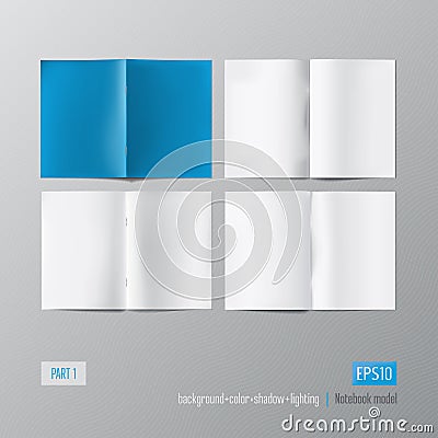 Realistic notepad mock-up Vector Illustration