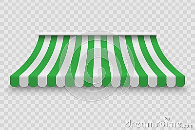 Realistic outdoor awning Vector Illustration