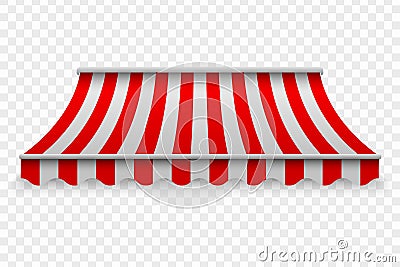 Realistic outdoor awning Vector Illustration