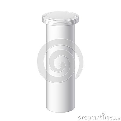 Realistic packing for effervescent tablets Vector Illustration