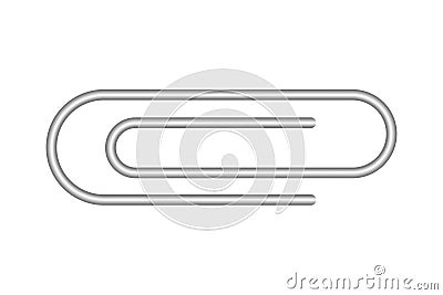 Realistic paperclip icon. Vector illustration. EPS 10. Vector Illustration