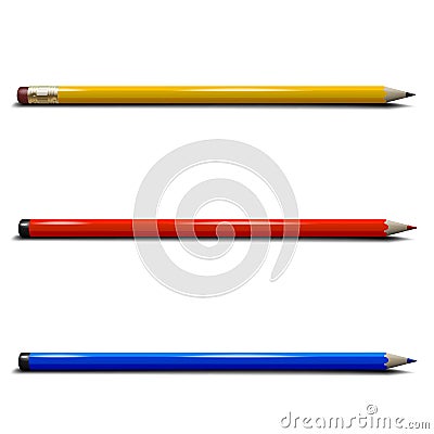 Realistic pencils. Vector Illustration