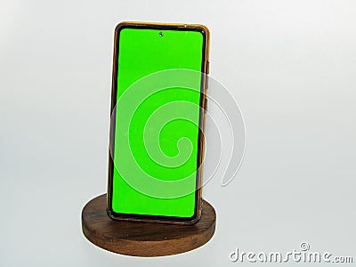 realistic phone set - green screen - 3d rende Stock Photo