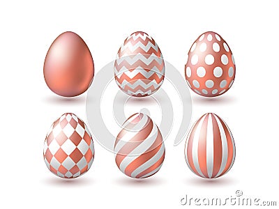 Realistic golden egg isolated on white background. Vector illustration Vector Illustration