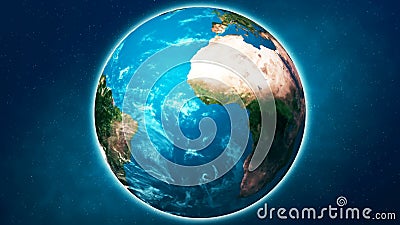 Realistic Planet Earth from space Stock Photo