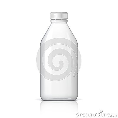 Realistic plastic bottle for water. Vector Illustration