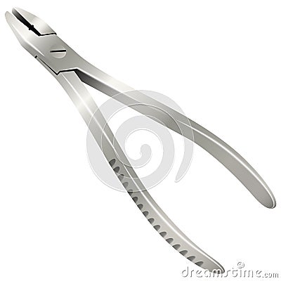 Realistic Pliers Vector Illustration