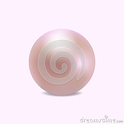 Realistic puprle pearl for luxury accessories. Decoration pearl logo, icon for cosmetic, jewelry, jewelry shop. vector Vector Illustration