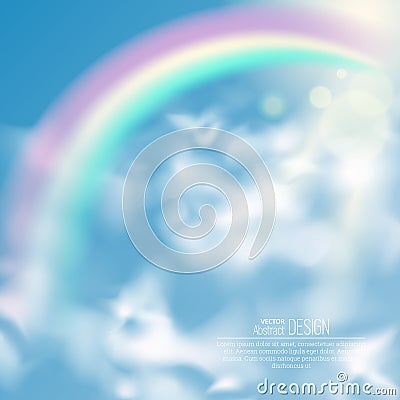 Realistic rainbow Vector Illustration