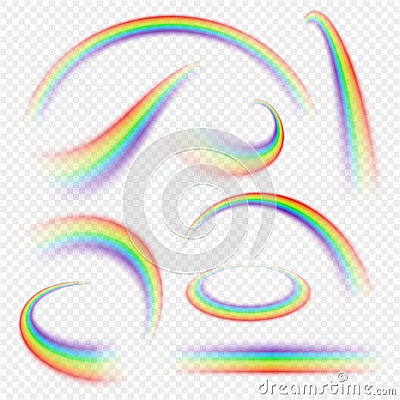 Realistic rainbow curve Vector Illustration