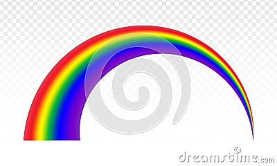 Realistic rainbow icon isolated on a transparent background - stock vector Vector Illustration