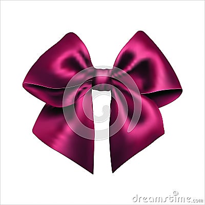 Realistic red bow Vector Illustration